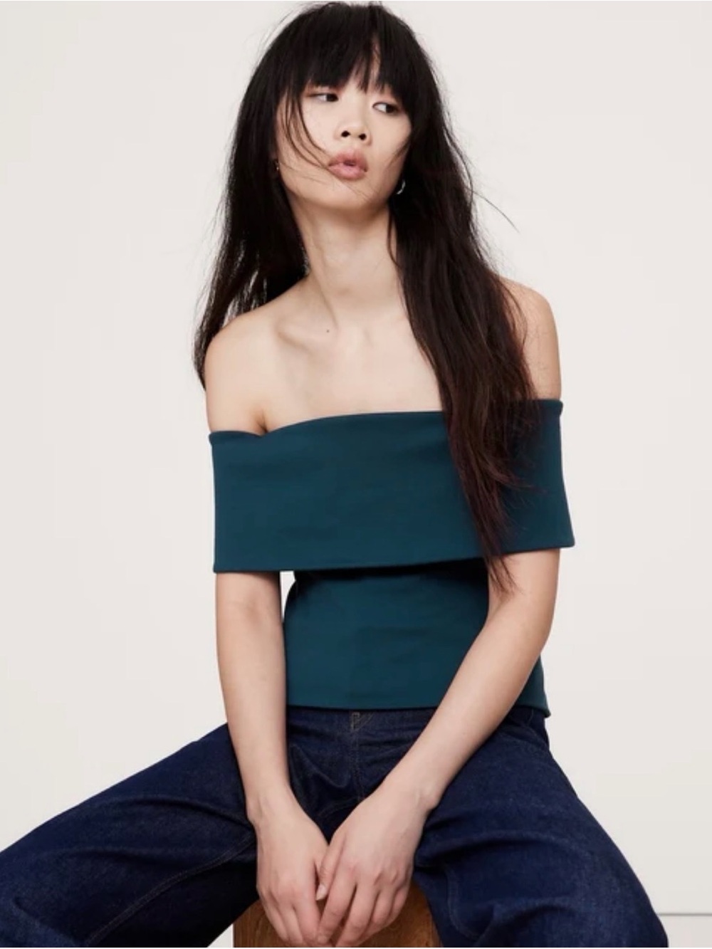 NWOT | Banana Republic Off-Shoulder Top | Teal | XL